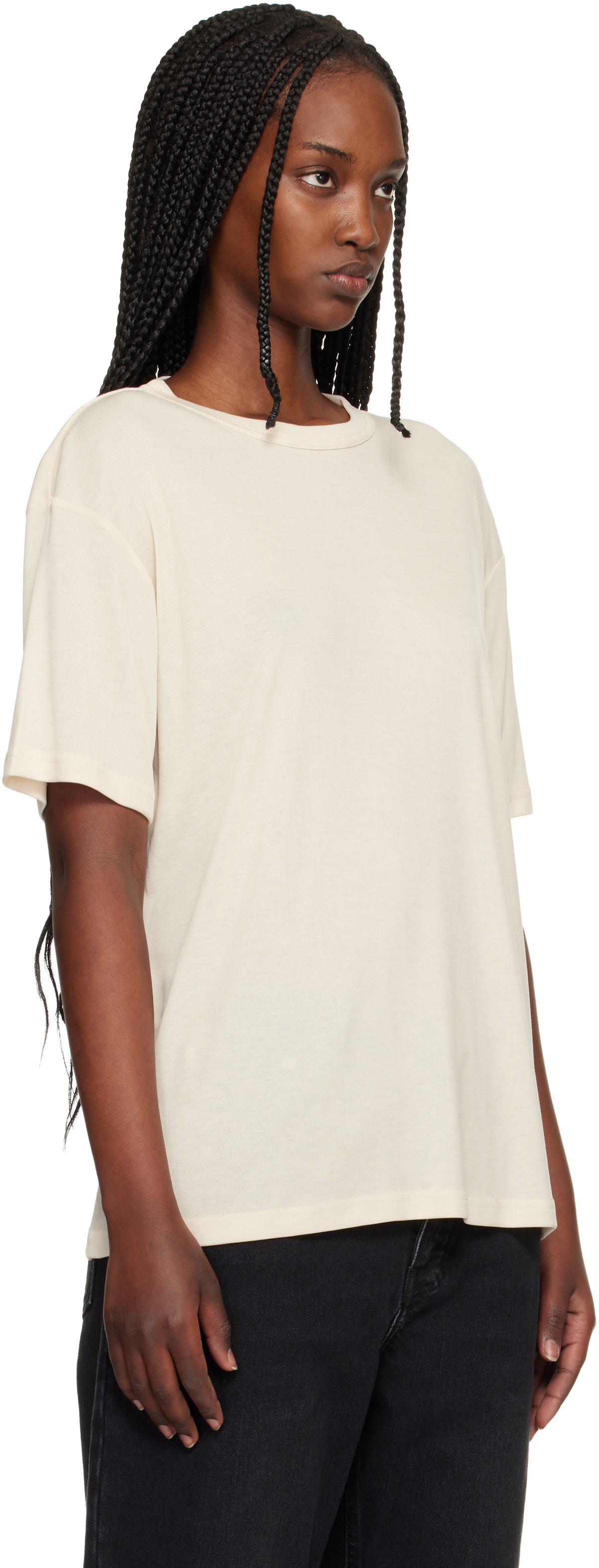 Studio Nicholson Beige Rond T-shirt