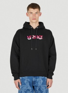 Logo Embroidered Hooded Sweatshirt in Black