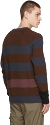 PS by Paul Smith Brown & Navy Striped Sweater