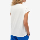 Pangaia Organic Cotton Cropped Shoulder C-Fiber T-Shirt in Off White