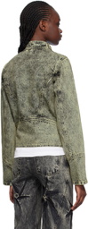 Masha Popova Gray Racing Denim Jacket