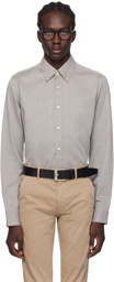 BOSS Khaki Button-Down Shirt