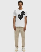 Comme des Garçons Play TEE LOGO PRINT KNIT White Mens Shortsleefe