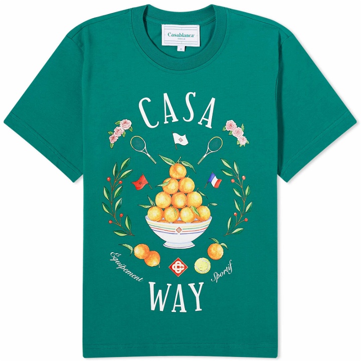 Photo: Casablanca Women's Casa Way Fitted T-Shirt in Green