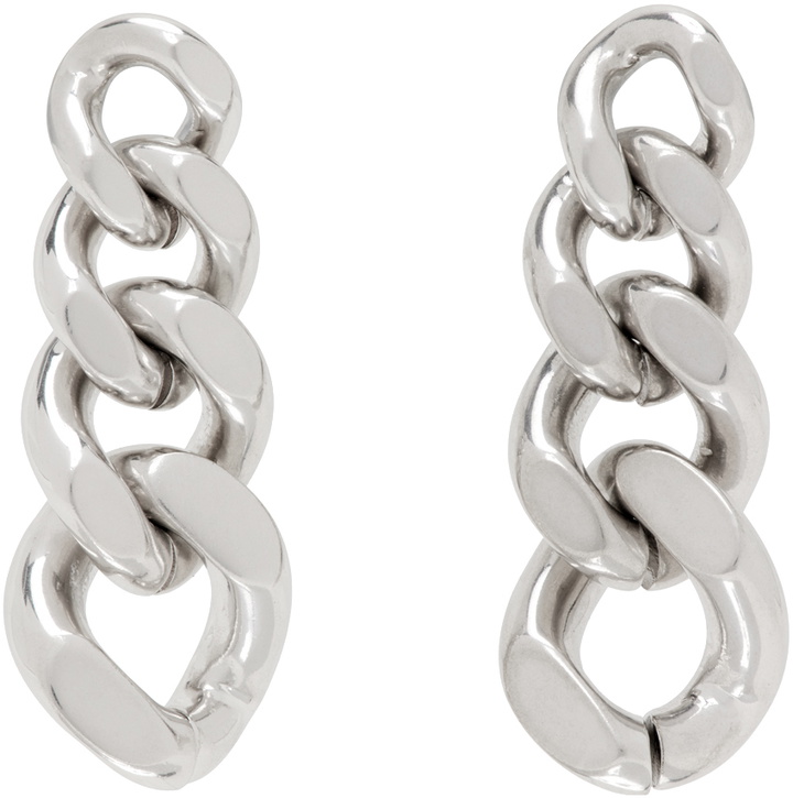 Photo: Jil Sander Silver Curb Chain Earrings