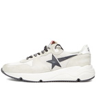 Golden Goose Men's Running Sole Sneakers in Silver/White/Camo