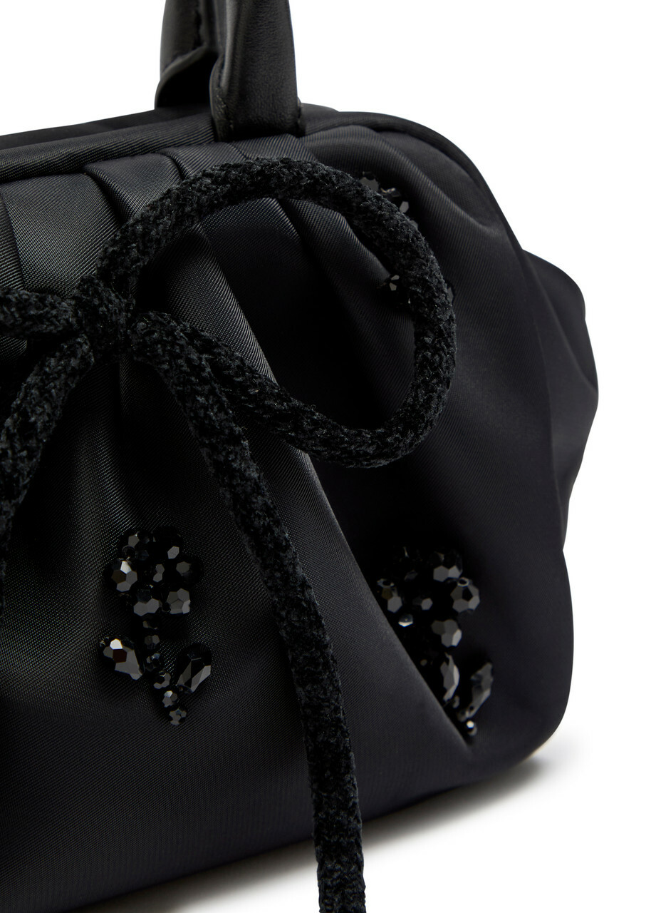 Simone Rocha Mini Embellished Gathered top Handle bag - Black - One Size