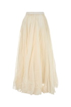 Ivory Cotton Blend Skirt