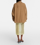 The Frankie Shop Peri sheer silk-blend midi skirt