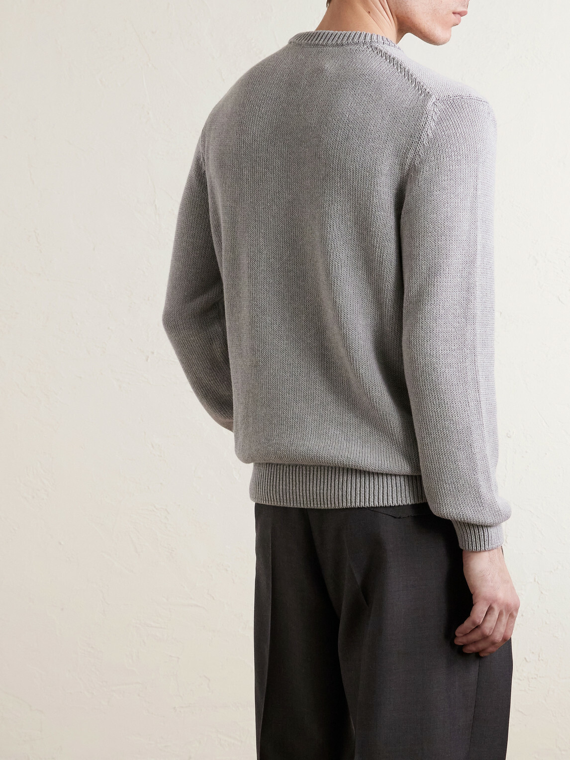 Slowear - Slim-Fit Cotton Sweater - Gray