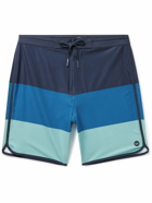 Outerknown - Tasty Scallop Straight-Leg Long-Length Striped Recycled Swim Shorts - Blue