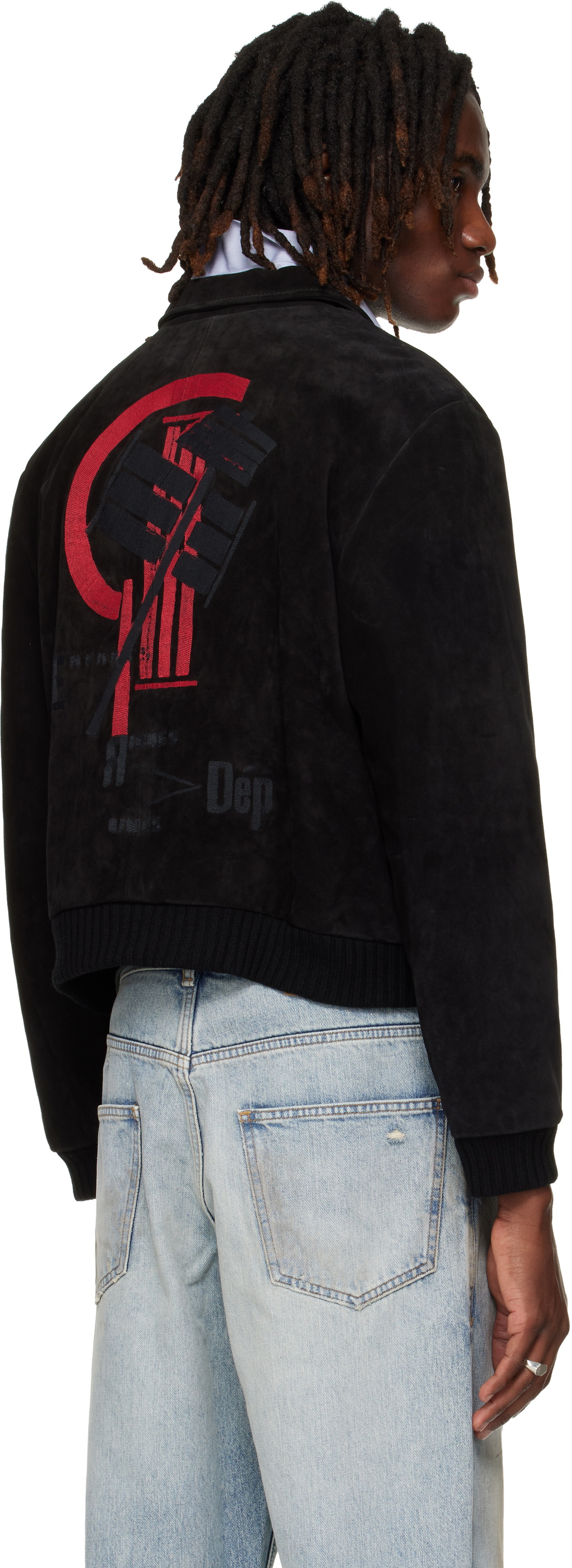 Enfants Riches Déprimés Black 'Constructivist' Suede Jacket