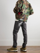 Palm Angels - Slim-Fit Logo-Print Jeans - Gray
