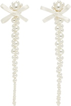 Simone Rocha Petite Bow Detail Drip Earrings