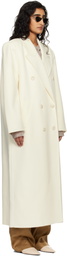 The Frankie Shop Off-White Gaia Double Breasted Coat