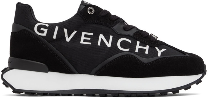 Photo: Givenchy Black GIV Runner Low-Top Sneakers