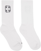 VETEMENTS White Biker Cross Socks