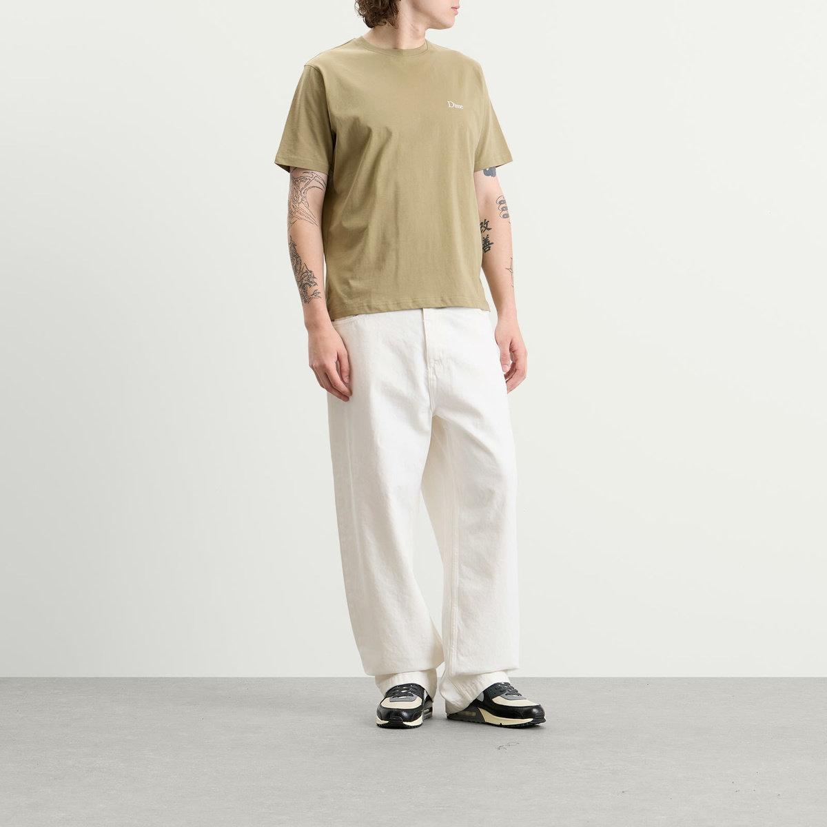 Dime Men's Classic Small Logo T-Shirt in Military Olive