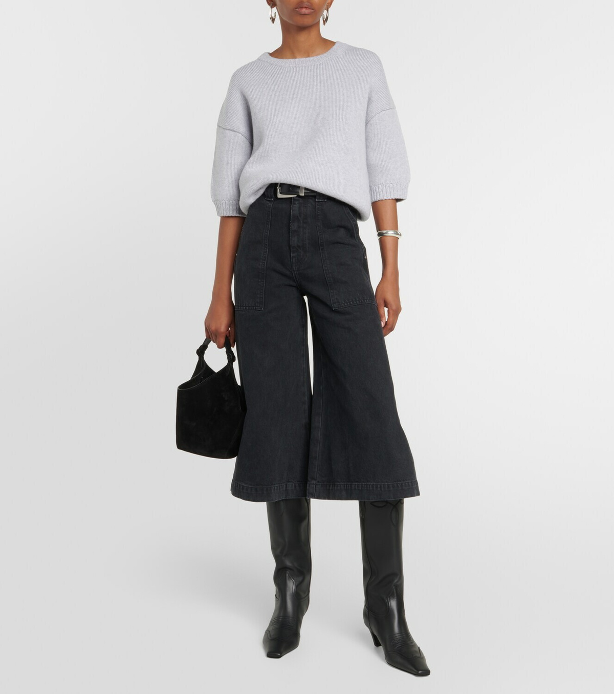 Khaite Dallas 45 leather knee-high boots