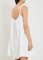 Stella Mccartney Bead-embellished Cotton Mini Dress White