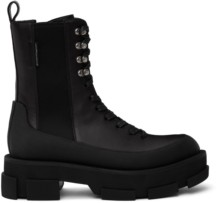 Photo: both Black Gao Platform Chelsea Boots