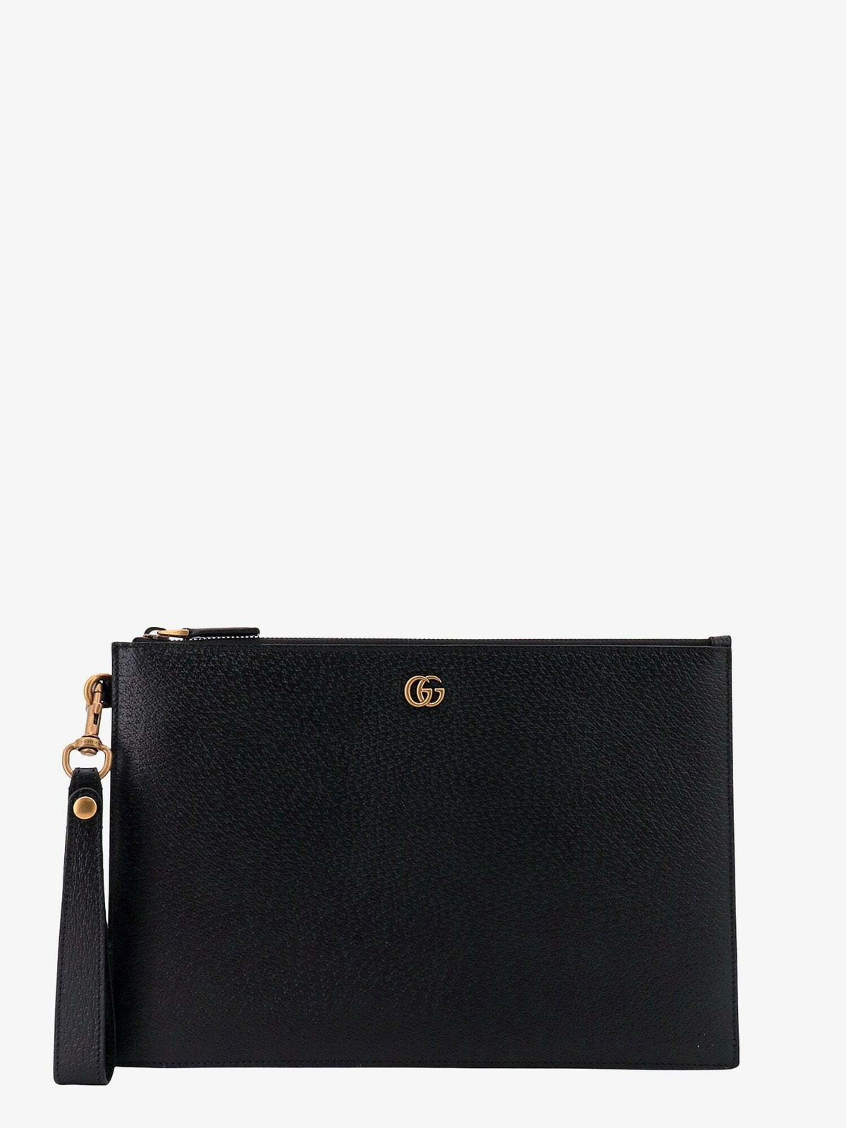 Gucci Men Black Leather Small Clutch