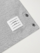 THOM BROWNE - Striped Cotton-Jersey T-Shirt - Gray