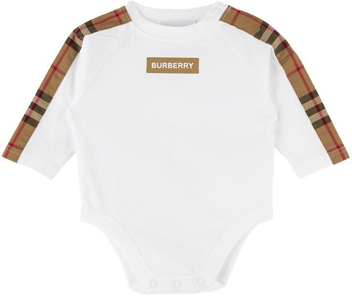 Photo: Burberry Baby White Check Bodysuit