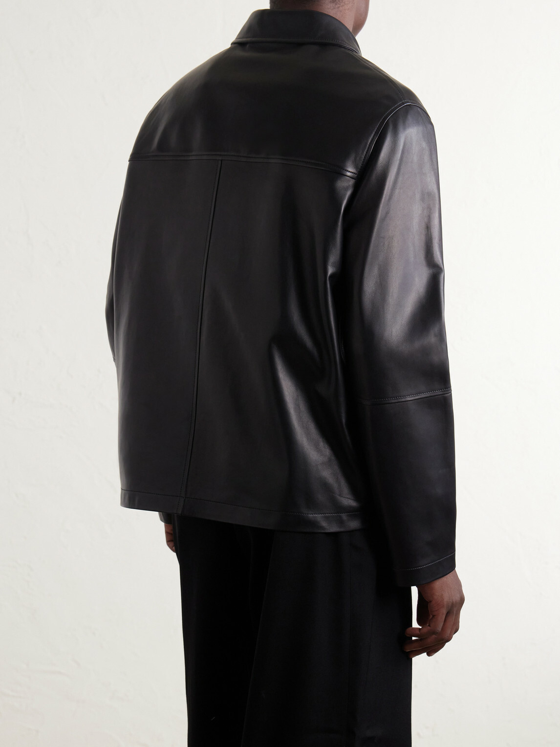 LOEWE - Workwear Leather Jacket - Black
