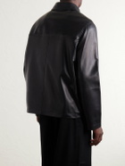 LOEWE - Workwear Leather Jacket - Black