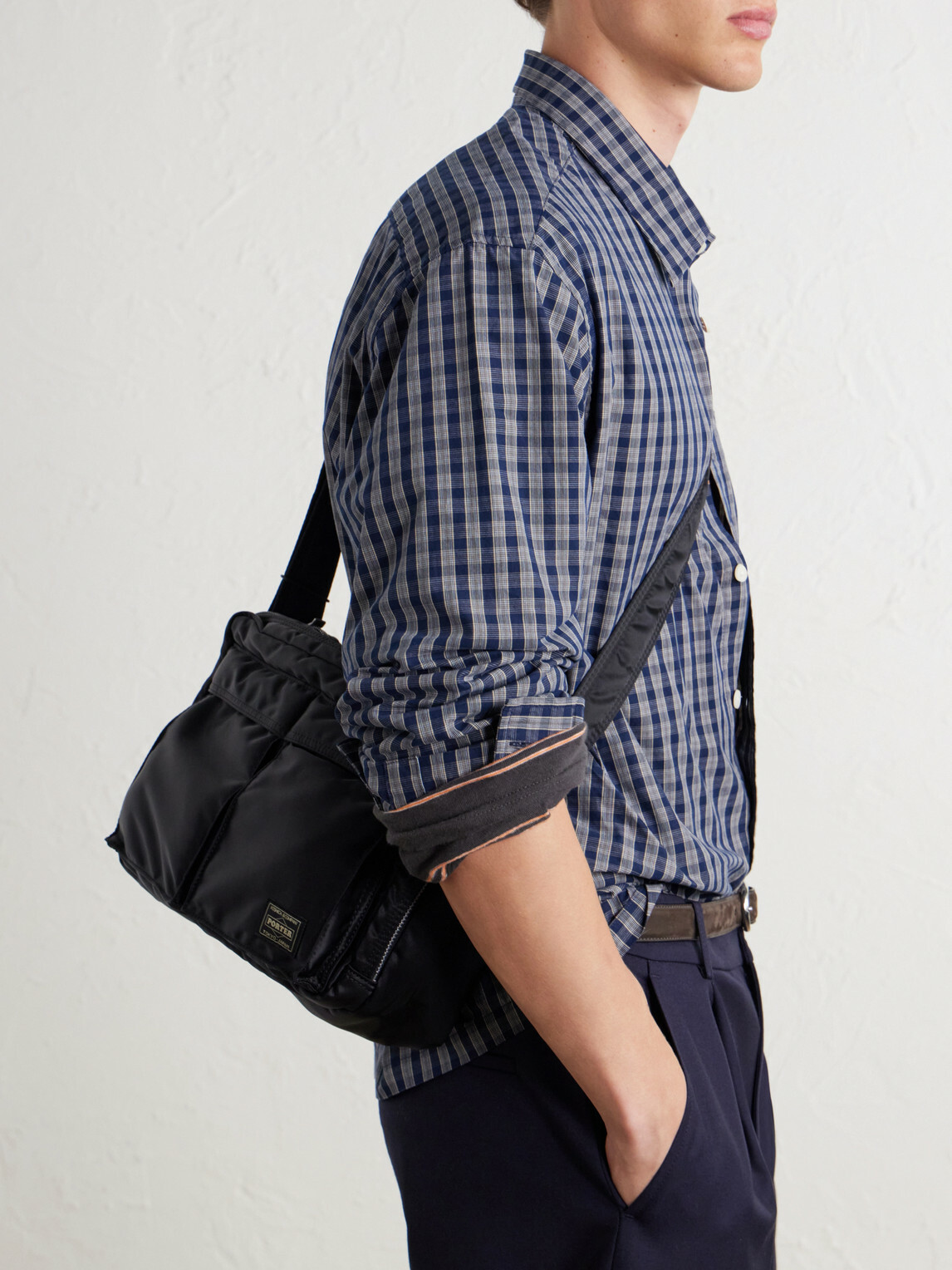 Porter-Yoshida and Co - Tanker Sling Twill Messenger Bag - Black