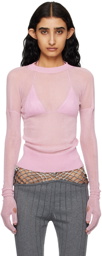 Isa Boulder SSENSE Exclusive Pink Jasmine Sweater & Bikini Top Set