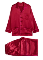 Olivia Von Halle Yves Silk Pyjama set Red