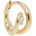 C.Chesnais Serti Sculpté Single Hoop Earring