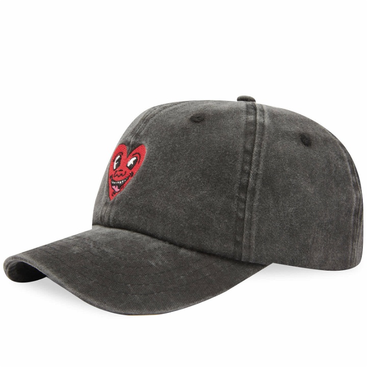 Photo: Jungles Jungles x Keith Haring Heart Face Cap in Washed Black