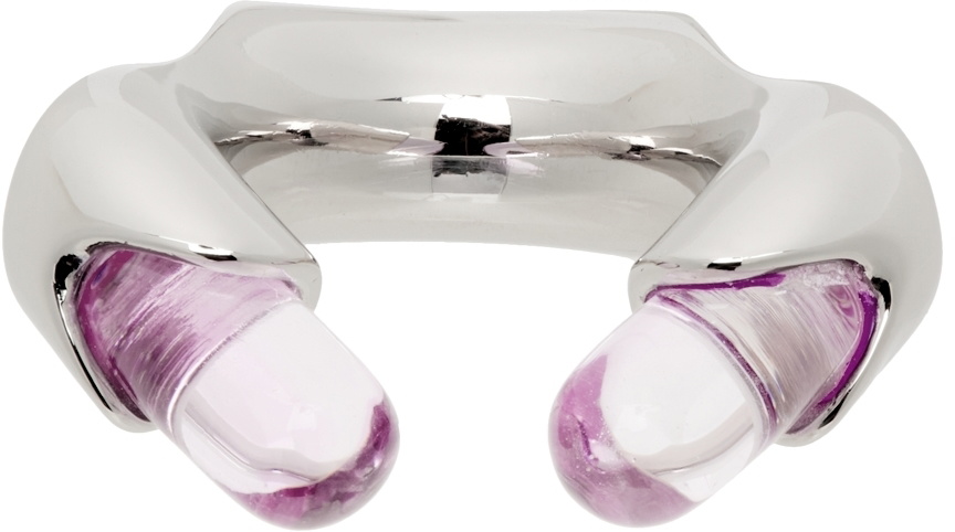 Lorette Colé Duprat Silver & Pink Resin Ring