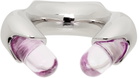 Lorette Colé Duprat Silver & Pink Resin Ring