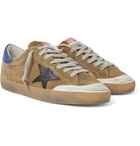 Golden Goose - Superstar Distressed Suede and Leather Sneakers - Brown