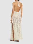 ERMANNO SCERVINO Cotton Blend Lace Long Dress