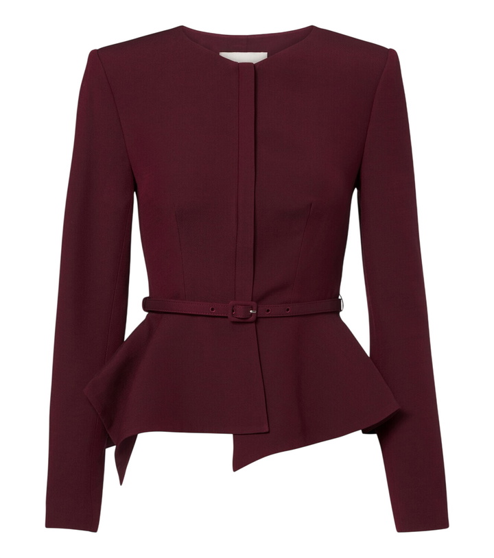 Photo: Roland Mouret Belted peplum wool and silk jacket