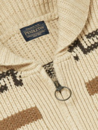Pendleton - The Original Westerley Jacquad-Knit Wool Cardigan - Brown