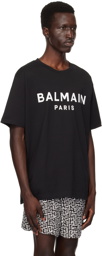 Balmain Black Printed 'Balmain Paris' T-Shirt