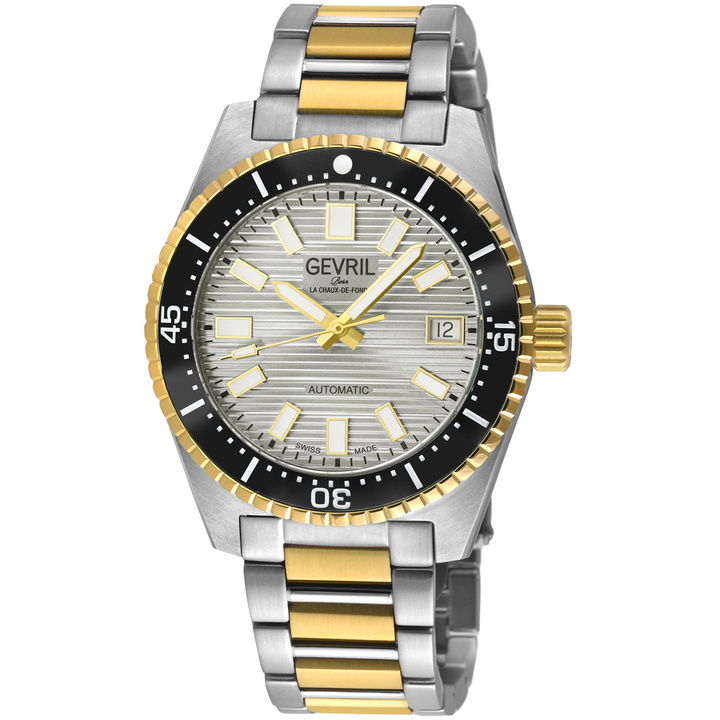 Photo: Gevril Atlantic Avenue Automatic Silver Dial Mens Watch 47206B