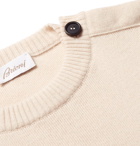 Brioni - Striped Cashmere Sweater - Men - Cream