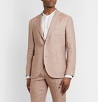 Brunello Cucinelli - Pinstriped Linen Suit Jacket - Neutrals