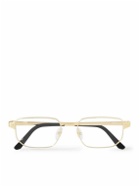 Cartier Eyewear - Santos Rectangular-Frame Gold-Tone Optical Glasses
