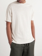 Mr P. - Striped Linen T-Shirt - Neutrals