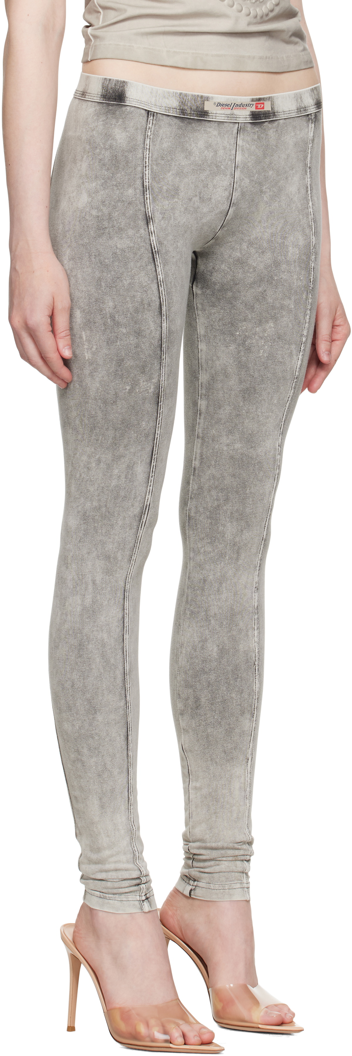 Diesel Gray Athena-Dnm Leggings