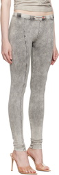 Diesel Gray Athena-Dnm Leggings