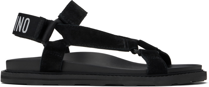 Photo: Moschino Black Suede Sandals